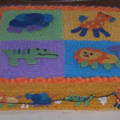 Safari Baby Shower Cake