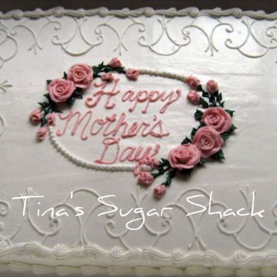 Mother's Day Cake W/ Scrolls