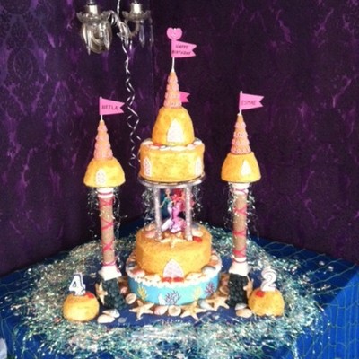 Sand Castle Mermaid Cake