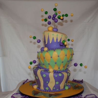 Mardi Gras Cake