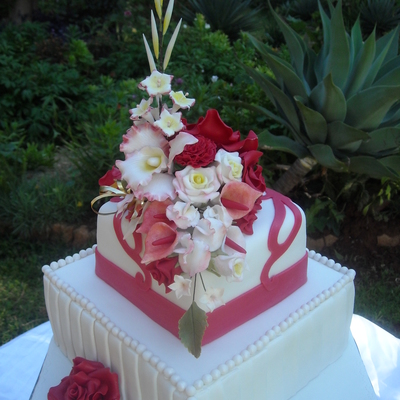 Red Wedding Cake