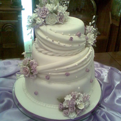 Lilac Wedding Cake