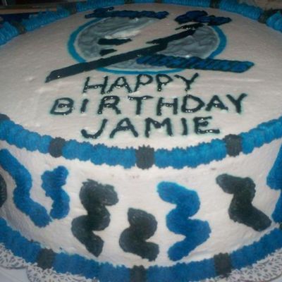 Side View Of Lightning Cake