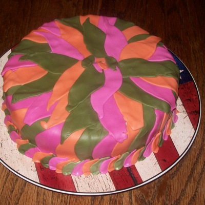 Fall Leaves Fondant Cake