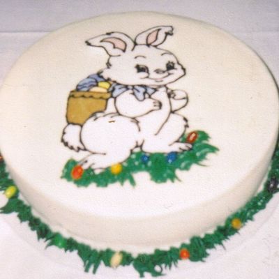 Frozen Buttercream Transfer Bunny