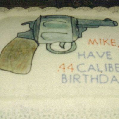 Man's Birthday Gun Cake