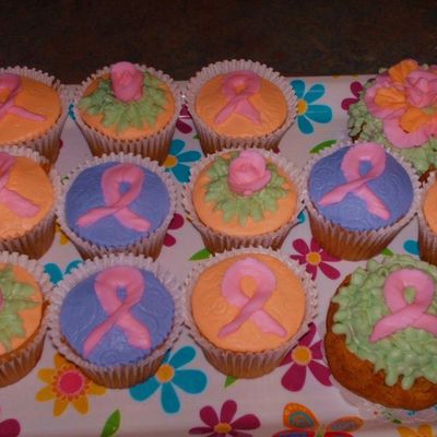 More Pink Ribbon Cupcakes
