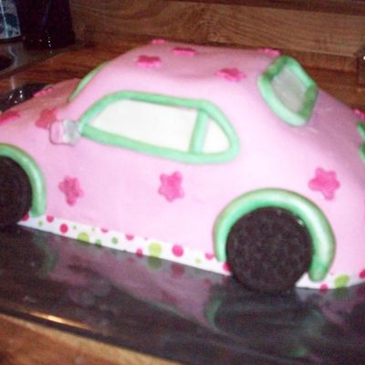 Pink/green Car