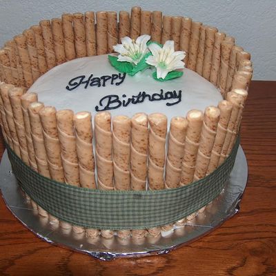 Pirouette Cookie Cake