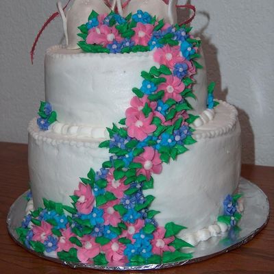 Baby Booties And Flowers