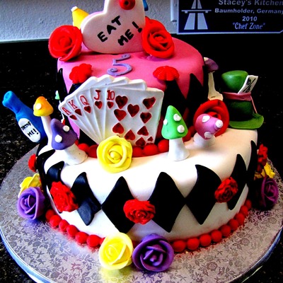 Alice In Wonderland Mad Hatter Birthday Cake