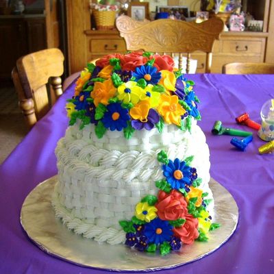 Nyssa's Bright Flower Cake