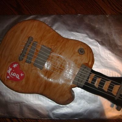 Wood Grain Electric Guitar