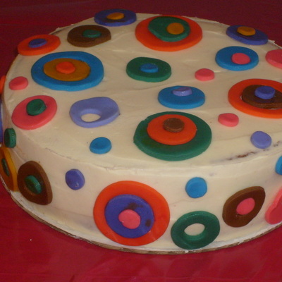 Strawberry Cake With Buttercream Icing And Fondant Accents