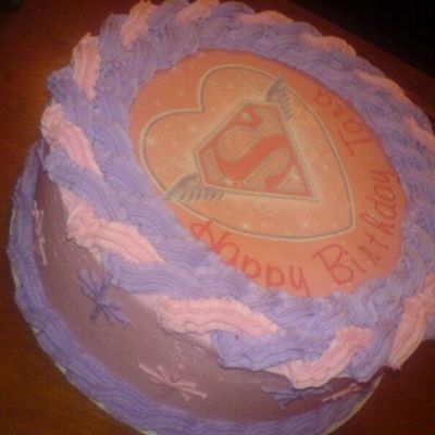 Supergirl Birthday Cake