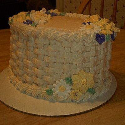 Basket With Spring Flowers