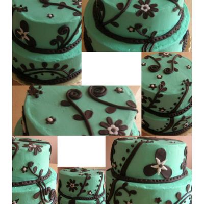 Alternate Views Of The Tiffany Shower Cake