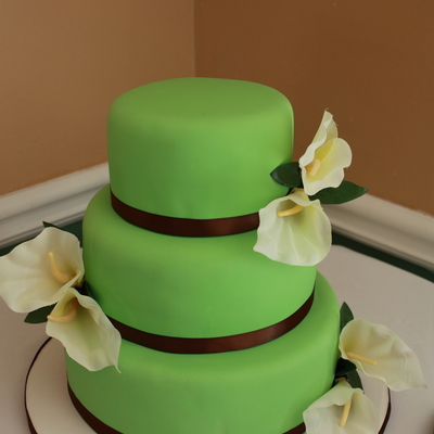 Calla Lilly Wedding Cake