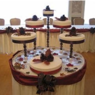 Fall Theme Wedding Cake