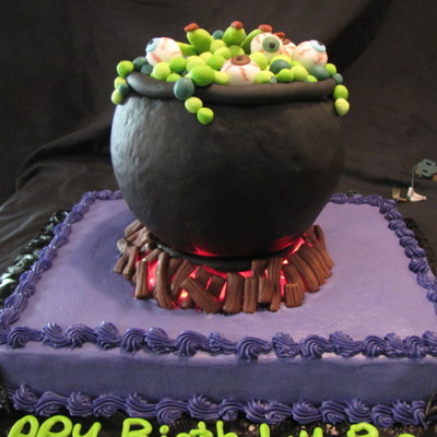 Halloween Cauldron Birthday Cake