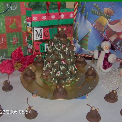 Cake Ball Christmas Tree And Chocolate Mice