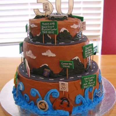 "road Of Life/ Over The Hill "cake