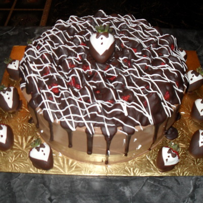 Strawberry Tuxedo Cake