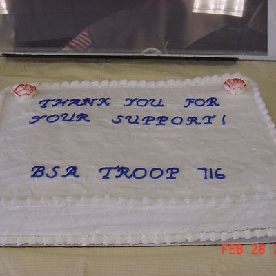 Thank You Cake From Boy Scouts