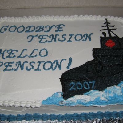 Navy Retirement Cake