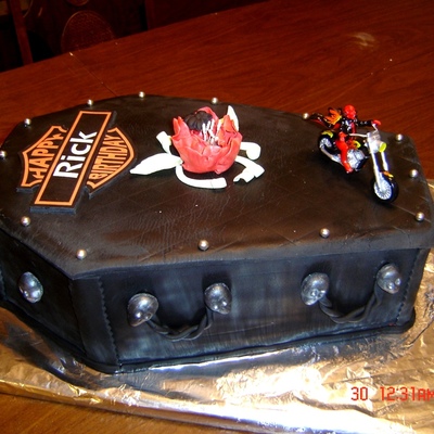 Happy Birthday Harley Halloween Coffin