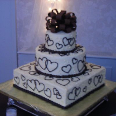 Hearts Wedding Cake
