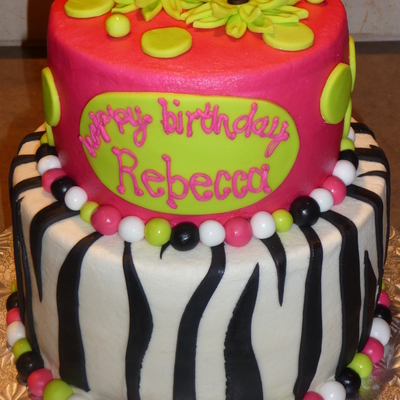 Zebra Cake W Gerbers