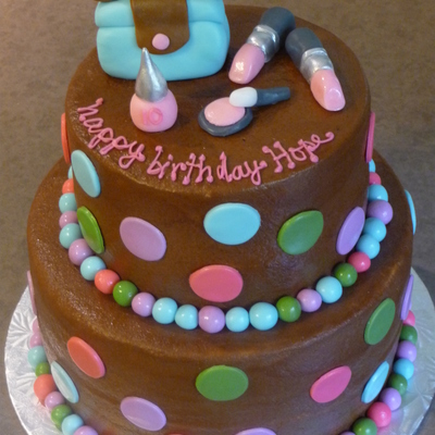 Make-Up Polka Dot Cake