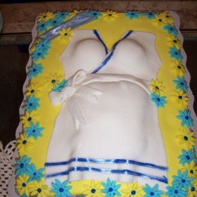 Pregnant Belly Baby Shower Cake