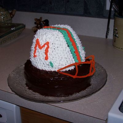 Miami Dolphins 3D Helmet Cake
