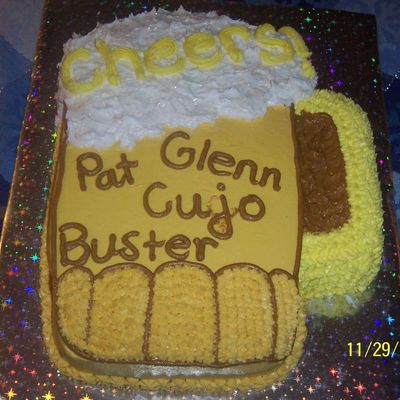 Beer Mug Happy Birthday Cake