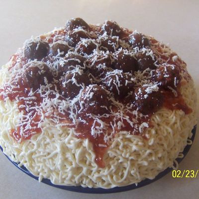 Big Plate Of Meatballs And Spaghetti!