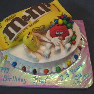 M & M Cake