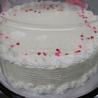 Blank Ice Cream Cake With Valentine Sprinkles