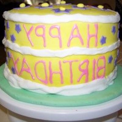 Backwards Birthday Cake