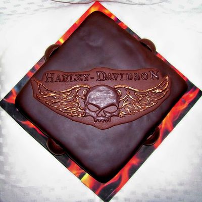 Harley Skull Birthday Cake