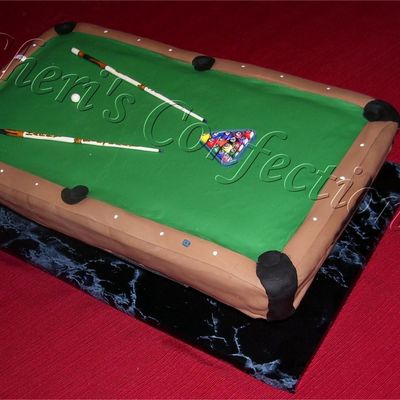 Pool Table Cake