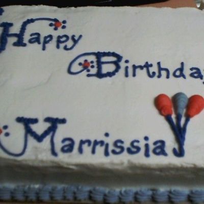 Birthday Cake With Balloons