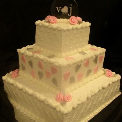 Pink And Silver Hearts