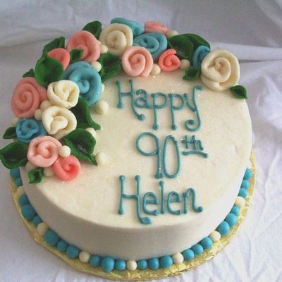 Buttercream Icing With Chocolate Clay Roses & Beads