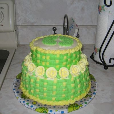 Frog Baby Showe Cake