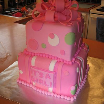 Square Baby Shower Cake