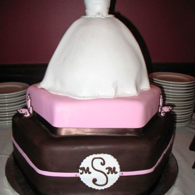 Wedding Gown Bridal Shower Cake