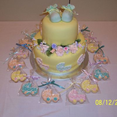 Baby Shower Cake And Cookies