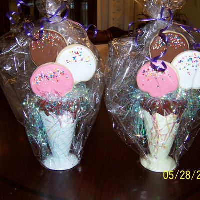 Icecream Cone Cookie Bouquet